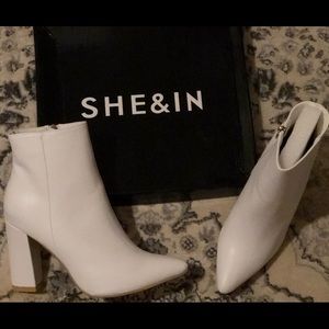 Brand New White ankle boots